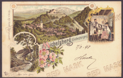 3743 - CISNADIOARA, Sibiu, Litho, Romania - old postcard - used - 1898 foto