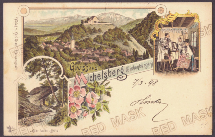 3743 - CISNADIOARA, Sibiu, Litho, Romania - old postcard - used - 1898