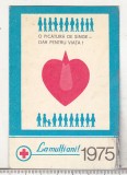 bnk cld Calendar de buzunar 1975 Crucea Rosie