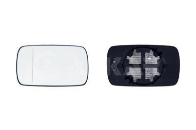 Geam oglinda exterioara BMW 3 (E46) Coupe/Cabrio 05.99-03.03/03.03-09.06, 7 (E65/E66) 09.01-12.04/01.05-10.08; stanga, crom, incalzire, asferica, 511 foto