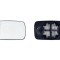 Geam oglinda exterioara BMW 3 (E46) Coupe/Cabrio 05.99-03.03/03.03-09.06, 7 (E65/E66) 09.01-12.04/01.05-10.08; stanga, crom, incalzire, asferica, 511