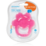 BabyOno Be Active Gel Teether jucărie pentru dentiție Pink Flower 1 buc