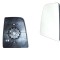 Geam oglinda exterioara cu suport fixare Ford Transit/Tourneo, 01.2014-, partea Stanga, incalzit; sticla convexa; geam cromat; superior, Aftermarket
