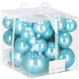 Set globuri de Craciun, 37 bucati, 3-8cm, albastru perla Household NewTrend