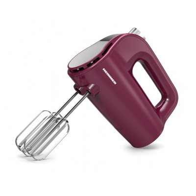 Mixer de mana Heinner, 350 W, 5 viteze, functie Turbo, Argintiu/Burgundy foto