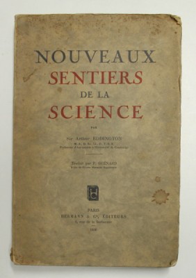 NOUVEAUX SENTIERS DE LA SCIENCE par SIR ARTHUR EDDINGTON , 1936 foto