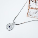 Cumpara ieftin Colier Evil Eye din otel inoxidabil cu strasuri - Protectie energii negative