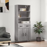 Cumpara ieftin Dulap &icirc;nalt, gri sonoma, 69,5x34x180 cm, lemn compozit
