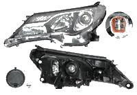 Far Toyota Rav4 (Xa40), 01.2013-02.2016, fata, Dreapta, cu daytime running light; tip bec HB3+HB3+LED; electric; fara motoras, DEPO foto