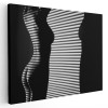 Tablou nud femeie spate in fata ferestrei, alb, negru 1439 Tablou canvas pe panza CU RAMA 60x80 cm