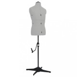 Manechin Croitorie Barbati Reglabil Gri 37-45 vidaXL Bust 94-114cm Talie 84-104cm Sold 99-119cm