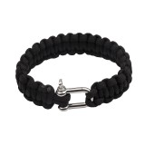 Cumpara ieftin Bratara supravietuire IdeallStore&reg;, Military Surplus, paracord, 24 cm, negru