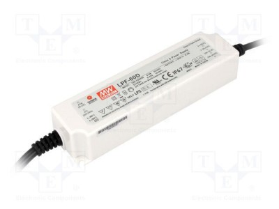 Alimentator MEAN WELL LED 60W 36VDC IP67 Pulsatoriu foto