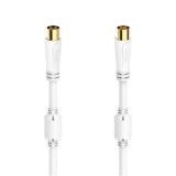 Cablu coaxial Hama 205246, tata-mama, 1.5 metri, alb, 100dB