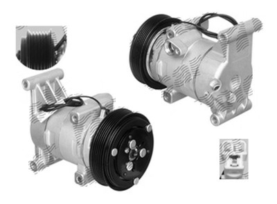 Compresor aer conditionat Mazda 2, 2007-2014, motorizare 1.3 55/63kw; 1, 5 76kw, benzina, rola curea 116 mm, 6 caneluri, tip Pansonic: V09A foto