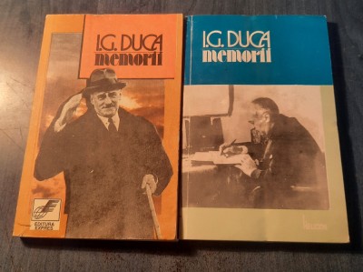 Memorii I. G. DucaVolumul 1 si 2 foto