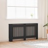 VidaXL Capac pentru radiator 2 pcs Negru 152 x 19 x 81.5 cm 3403232