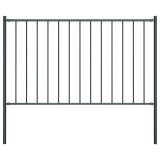 Cumpara ieftin Panou de gard Woerden cu stalpi din otel 1,7x1 m antracit