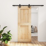 VidaXL Ușă glisantă cu set de feronerie 80x210 cm, lemn masiv de pin