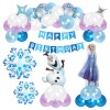 Set arcada cu baloane Elsa si Olaf - Happy Birthday, KidMania&reg;, 21 bucati
