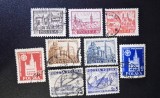 Polonia Postbelică 1948-1951 Vederi Orășenești Industria Nowa Huta și T&acirc;rgul din Poznań Lot 8 Valori Ștampilate - OREF1