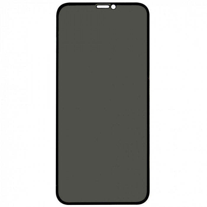 Folie sticla protectie ecran Privacy 5D Full Glue margini negre pentru Apple iPhone 11 Pro Max, XS Max