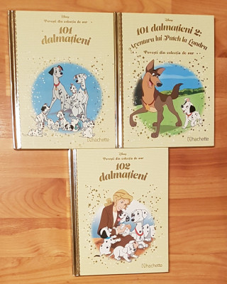 Set 3 carti Dalmatieni. Disney. Povesti din colectia de aur foto