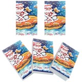 Set 5 Carnete Buzunar Mos Craciun 5x8 cm 100 Foi Veline Hartie 80g/mp Brand Soapta Stelelor