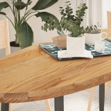 VidaXL Blat de masă maro deschis 140x60x4 cm lemn masiv de stejar oval