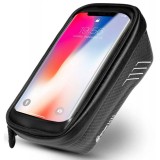 Borseta pentru bicicleta, impermeabila, cu husa pentru telefon, montare pe bara, 19,5x11x9cm Household NewTrend