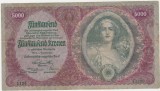 Austria 5000 Kronen 1922 bancnotă austriacă seria 1136 numărul 13399