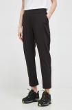 Helly Hansen pantaloni sport Thalia 2.0 femei, culoarea negru, drept, high waist, 34325
