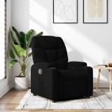 VidaXL Fotoliu rabatabil, negru, material textil