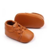 Pantofiori maro pentru baietei - Stan (Marime Disponibila: 6-9 luni (Marimea 19