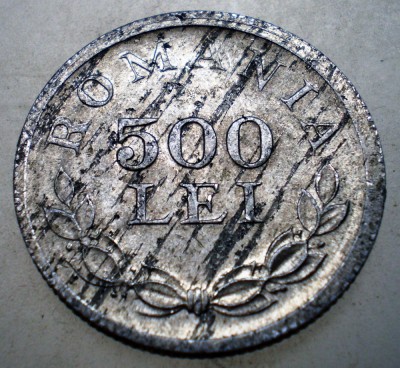 7.883 ROMANIA MIHAI I 500 LEI 1946 foto
