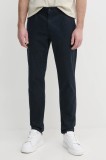 BOSS Orange pantaloni barbati, culoarea albastru marin, cu fason chinos, 50539130