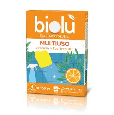 Tablete pentru curatat universale cu portocale si arbore de ceai, ecologice, 4 bucati, 9.5g, Biolu foto