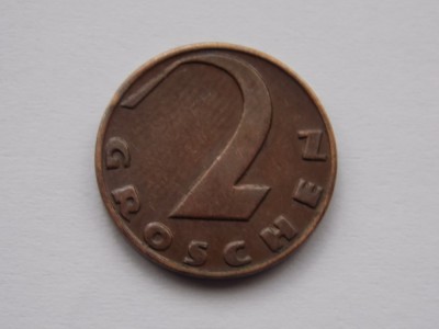 2 GROSCHEN 1936 AUSTRIA-XF foto