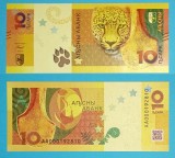 Abhazia 10 Apsars 2024 &#039;Leopard&#039; UNC serie: AA0001928xx p#3