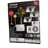 Jucarie semafor cu lumini si semne de circulatie