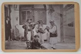 FOTOGRAF EMIL JAGER , BAILE HERCULANE , TIGANI LAUTARI CU VIOARA SI CIMPOI , FOTOGRAFIE CABINET , SFARSIT DE SECOL 19