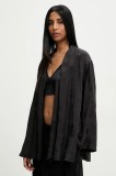 Answear Lab sacou culoarea negru, desfacut, modelator