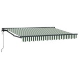 vidaXL Cort electric retractabil Verde și alb 3,5 x 2 m 3421160