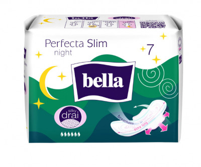 Absorbante Bella Perfecta Slim Night Silky Drai, 7 buc foto