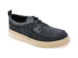 Cumpara ieftin Mocasini CLARKS bleumarin, POLDEN MOC, din piele intoarsa
