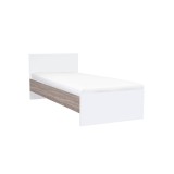 Cumpara ieftin Pat single Miami 90x200 cm alb-stejar York
