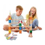 Set de joaca Quadrilla -Set de codare de baza cu 90 de piese si 40 bile (125 piese), +6 ani, Hape