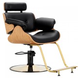 Scaun de coafat Ankara hidraulic rotativ pentru salonul de coafură Suport cromat scaun de coafor