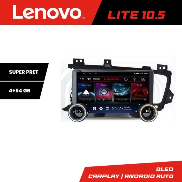 Navigatie Kia Optima 2011-2013 Kit-091 Lenovo 8 core 4+64 10.5 inch Incell 1K android Wifi 5Ghz gps internet C CarStore Technology