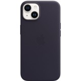 Husa de protectie Apple Leather Case with MagSafe pentru iPhone 14, Ink